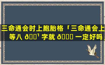 三命通会时上胞胎格「三命通会上等八 🌹 字就 🐞 一定好吗」